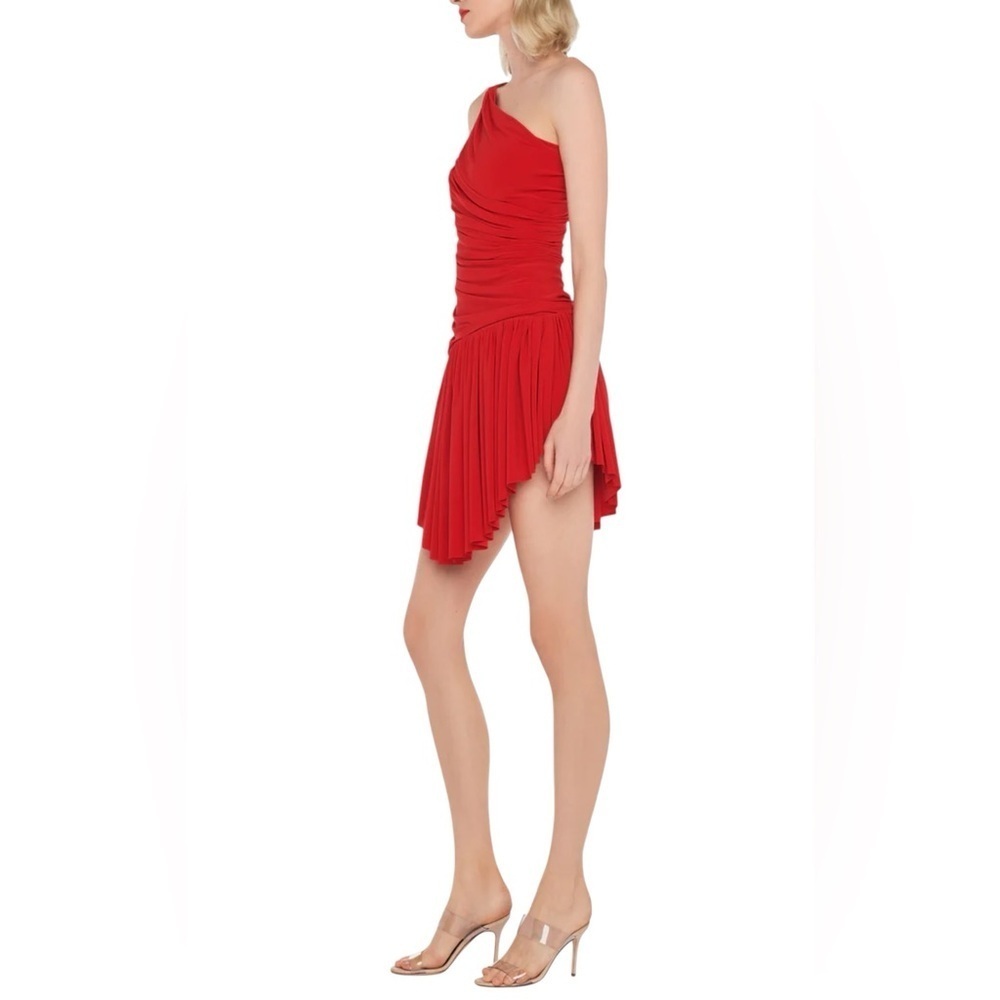 Norma Kamala Diana Uneven Flair Mini Dress NWT in Tiger Red XL / 42 - Picture 2 of 10
